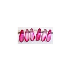 Glasdruppel 3x8mm rose evelina 100st.