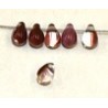 Glasdruppels 4x6mm transp/rood/rose 50st.