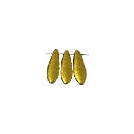 Glasdruppel 5x16mm mat bronze 25st.