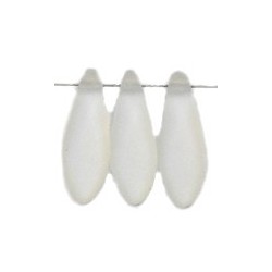 Glasdruppel 5x16mm mat transparant 25st.