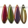 Glasdruppel 5x16mm peridot/vitex 25st.
