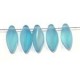 Glasdruppel 6x12mm twist mat aqua AB 25st.