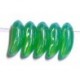 Glasdruppel 6x17mm banaan opaal groen 24st.