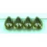 Glasdruppel 6x9mm tr. bruingroen gelusterd 25st.