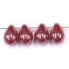 Glasdruppel 6x9mm rood gelusterd 25st.