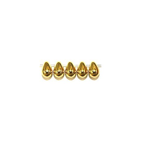 Glasdruppel 6x9mm tr. goud gecoat 25st.