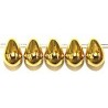 Glasdruppel 6x9mm tr. goud gecoat 25st.