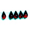 Glasdruppel 6x9mm tr. granaatrood 25st.