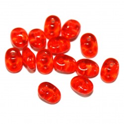 Twin Bead transparant oranjerood 10gram