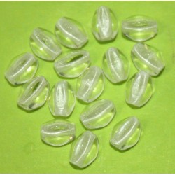 Glaskraal 3x5mm beukenoot kristal 100st.