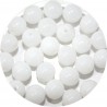 Glaskraal 6mm rond opaque sneeuwwit 25st.