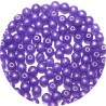 Glaskraal 3mm rond satin paars100st.