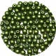 Glaskraal 3mm rond satin groen100st.