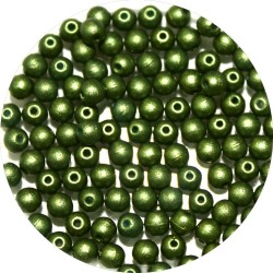 Glaskraal 4mm rond satin groen100st.