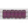 Two hole glaskraal 4x8mm amethyst mat 25st.
