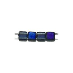 TILA kralen 6x6mm transp.blauw azuro 25st.