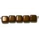 TILA kralen 6x6mm zwart chocobronze gecoat 25st.