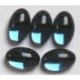 Cabochon 12,5mm blauw 5st