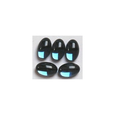 Cabochon 12,5mm blauw 5st