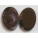 Cabochon 25x18mm bruin gemelleerd 2st