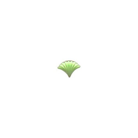 plaksteen waaiervorm 19x14mm groen 5 stuks