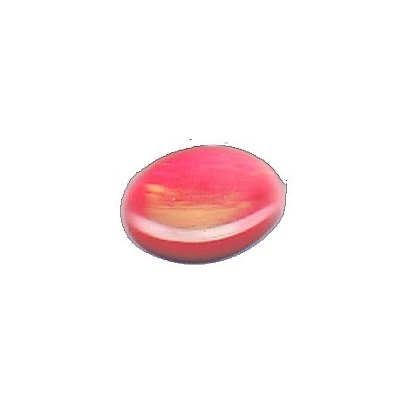 glascabochon18x13mm rood goudstreep 5 stuks