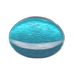 glascabochon18x13mm blauw5 stuks