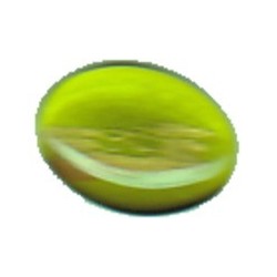 glascabochon18x13mm tr.groen goudstreep 5 stuks