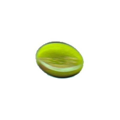 glascabochon18x13mm tr.groen goudstreep 5 stuks