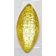 glascabochon15x7mm geel zilverglans 5 stuks