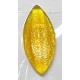 glascabochon15x7mm geel goudstreep 5 stuks