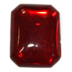 Cabochon rechthoek 18x24 rood 2st