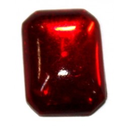 Cabochon rechthoek 10x14mm rood 5st