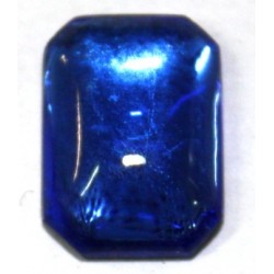 Cabochon rechthoek 10x14mm blauw 5st