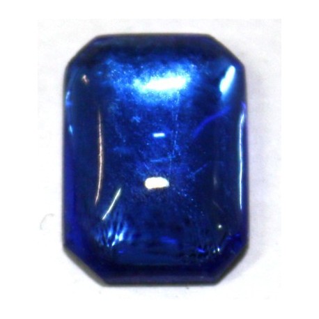 Cabochon rechthoek 10x14mm blauw 5st