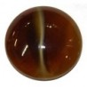 Cabochon 25mm rond bruin/witte streep p.st