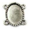 tussenkast v. 18x13mm steen 4-ogen zilverkl 5 stuk