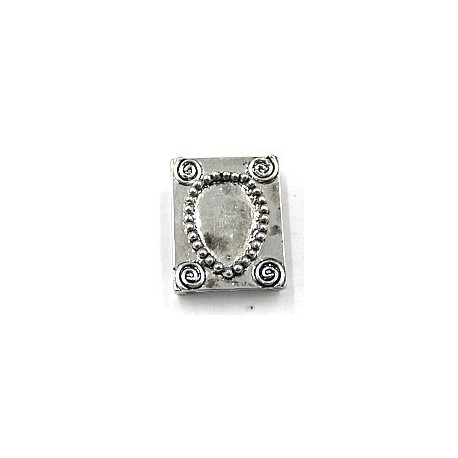 Tussenkast 13mm plat gat voor drupcabochon 5 stuk
