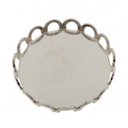 Kastje voor camee 18mm rond zilerkl. 2st