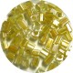 Glaskr. hex cut ca 3,5mm transp. geel 25gram