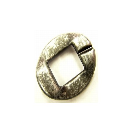 kunststof ring 40mm oudzilverkl. per stuk