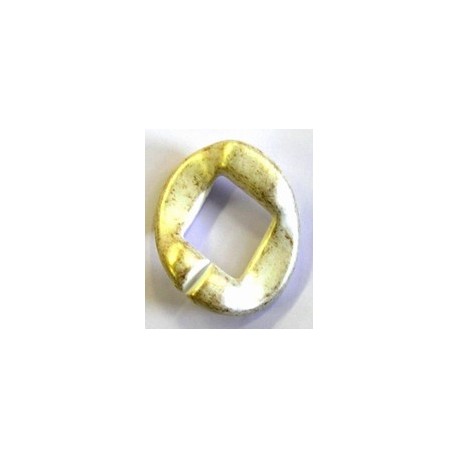 kunststof ring 40mm goud/wit per stuk