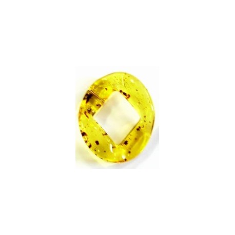 kunststof ring 40mm amber gevlekt per stuk