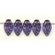 Glashanger bladvorm 6x10mm transp. amethyst 50st