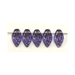 Glashanger bladvorm 6x10mm transp. amethyst 50st