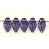 Glashanger bladvorm 6x10mm transp. amethyst 50st