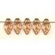 Glashanger bladvorm 6x10mm tr. lichtbruin 50st