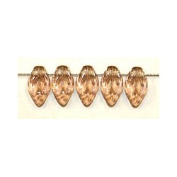 Glashanger bladvorm 6x10mm tr. lichtbruin 50st