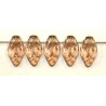 Glashanger bladvorm 6x10mm tr. lichtbruin 50st