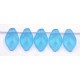 Glashanger bladvorm 8x12mm tr. blauw 25st